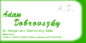 adam dobrovszky business card
