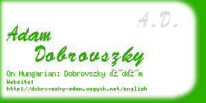 adam dobrovszky business card